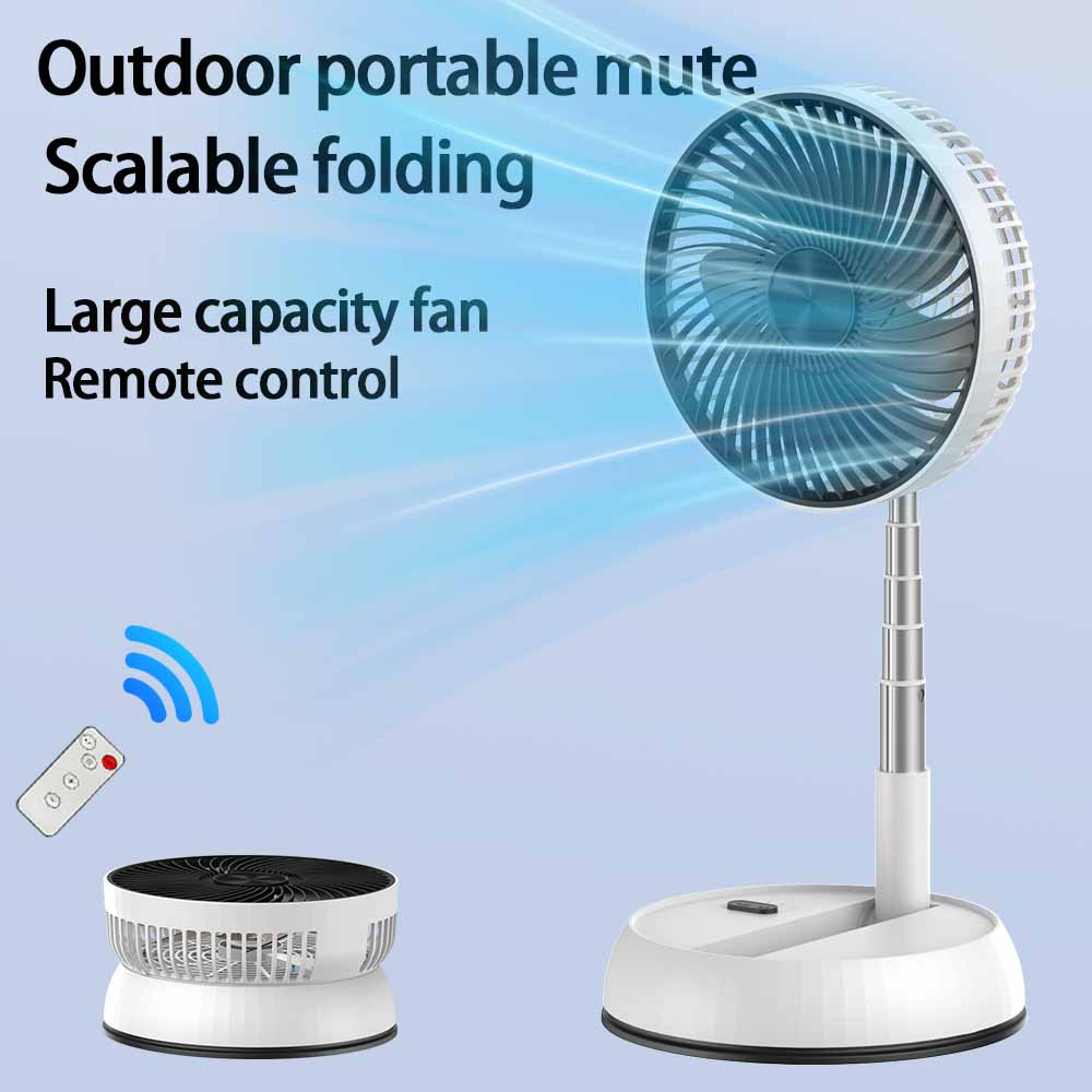 Mini Wind Turbine Vertical - 7200mAh Draagbare Stille Afstandsbedienbare Bureaustoelventilator met