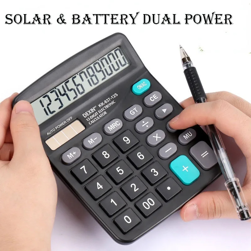 Renewable Energy House - 12-cijferige rekenmachine met groot LCD-scherm, standaardfuncties,